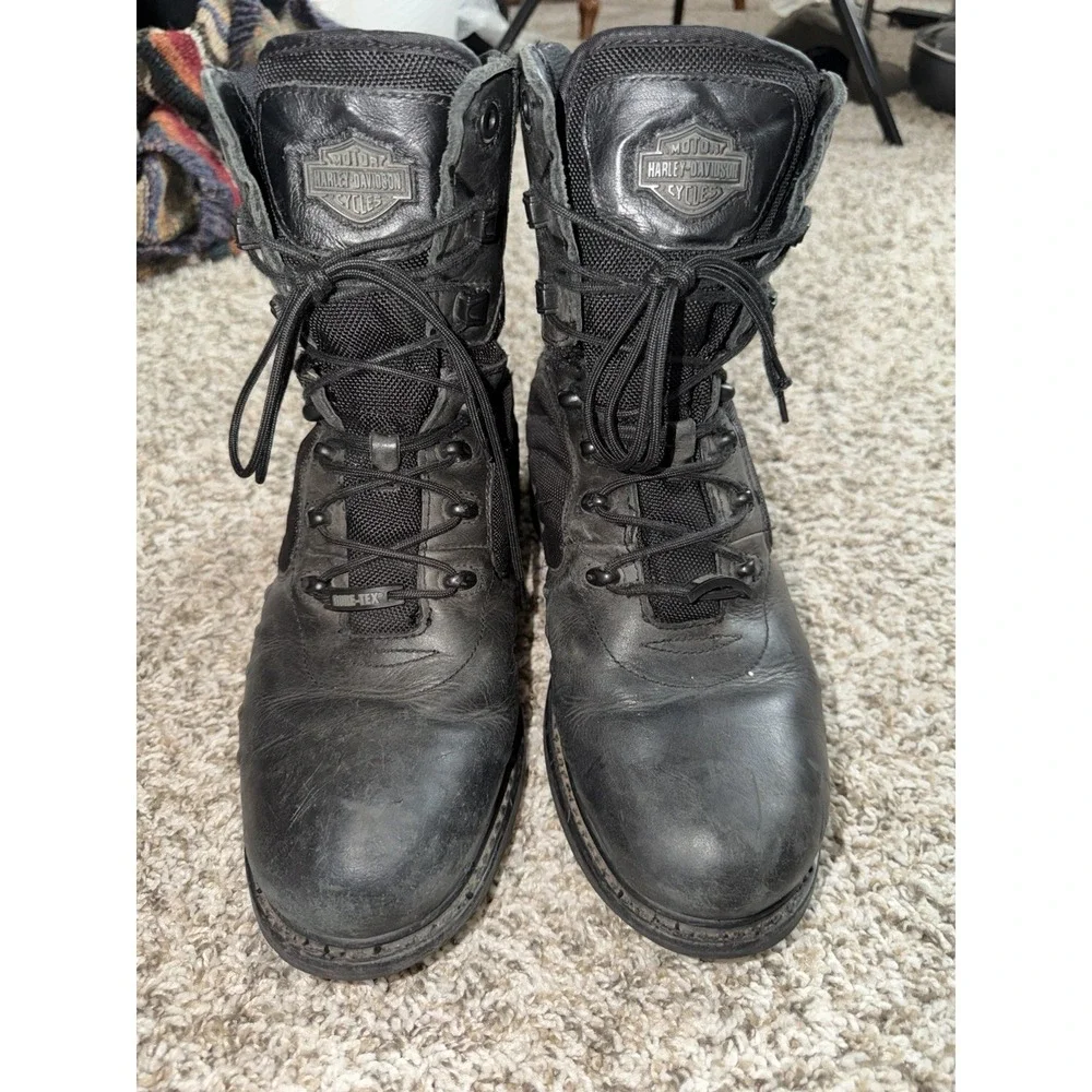 Harley Davidson FXRG Boots Mens‎ 11 Black Leather Steel Toe Gore-Tex Riding